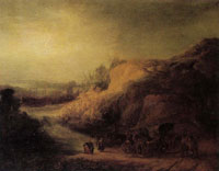 Govert Flinck Landscape with the Baptism of the Eunuch