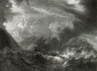 Jan Peeters A Ship in a Stormy Sea