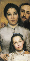 Lawrence Alma-Tadema Portrait of Aimé-Jules Dalou, his Wife and Daughter