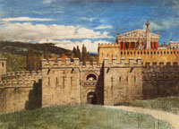 Lawrence Alma-Tadema Antium Seen from Outside the City Walls: Design for Coriolanus