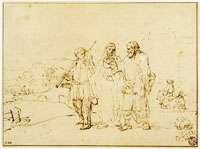 Rembrandt Christ and Two Disciples on Their Way to Emmaus