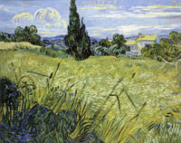 Vincent van Gogh Green Wheat Field with Cypress