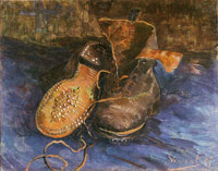 Vincent van Gogh A Pair of Shoes, One Shoe Upside Down