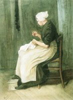 Vincent van Gogh Scheveningen Woman Sewing
