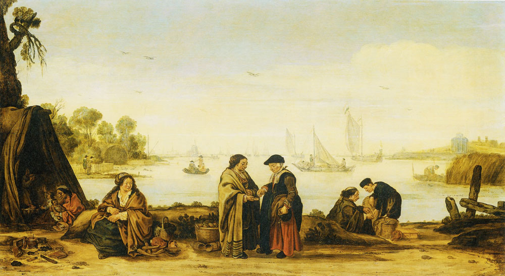 Arent Arentsz. - River Landscape with Gypsies