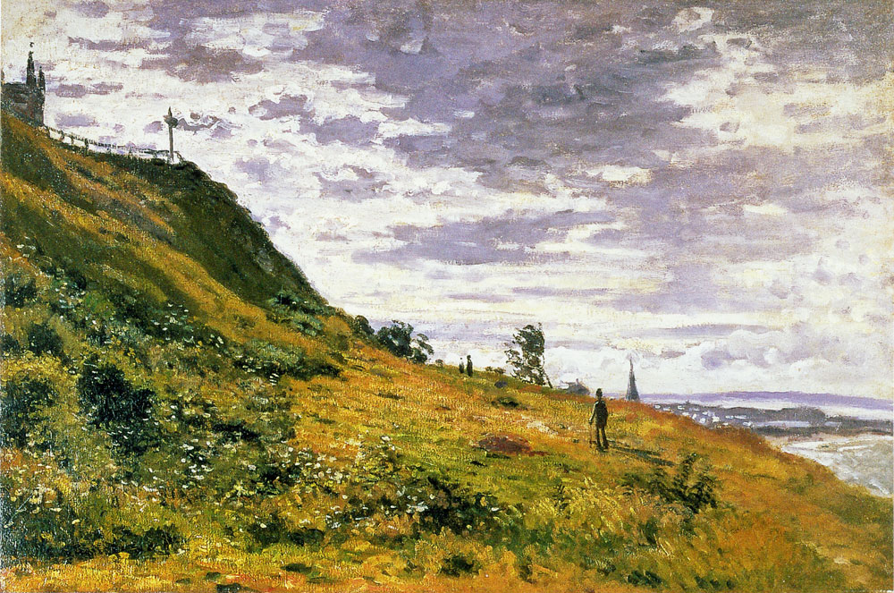 Claude Monet - Taking a Walk on the Cliffs at Sainte-Adresse