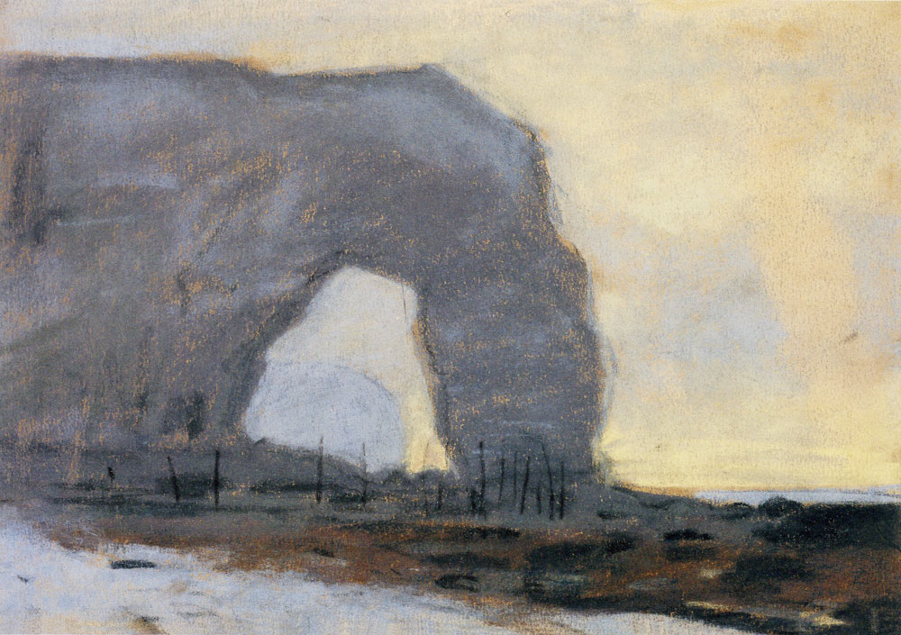 Claude Monet - Êtretat, the Manneporte at Low Tide
