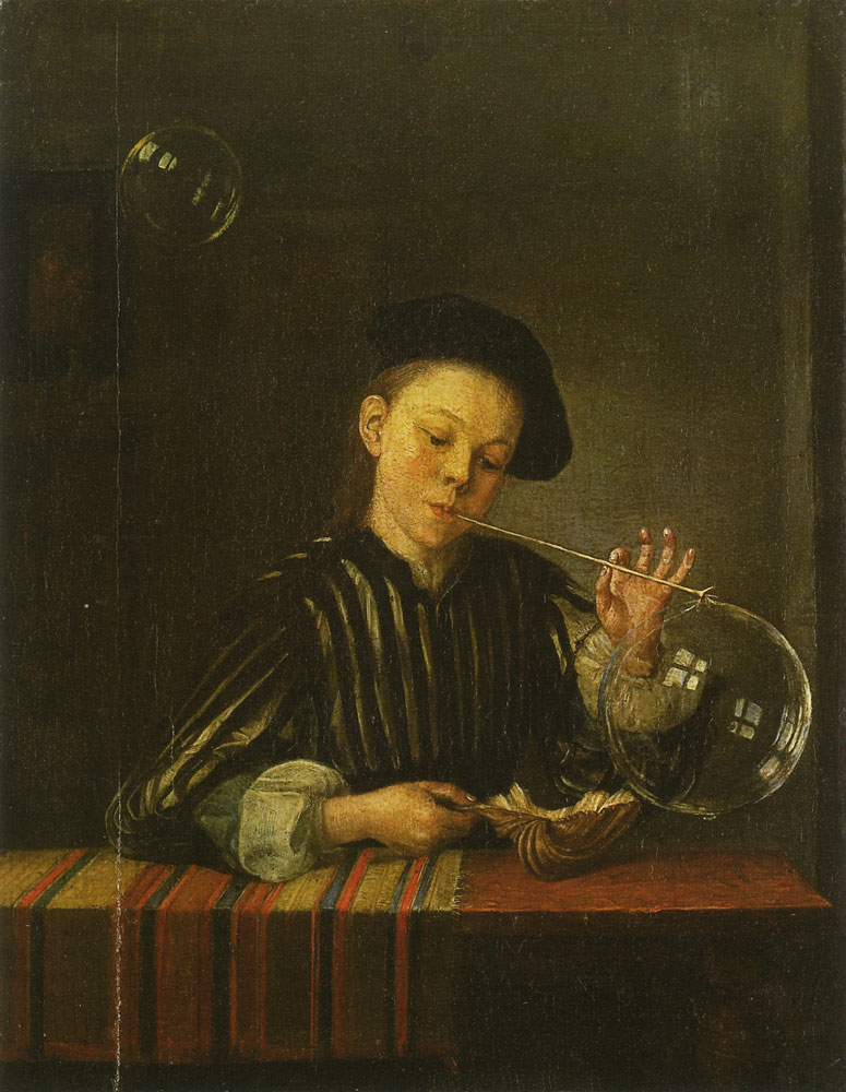 18th century Dutch master - Boy blowing bubbles