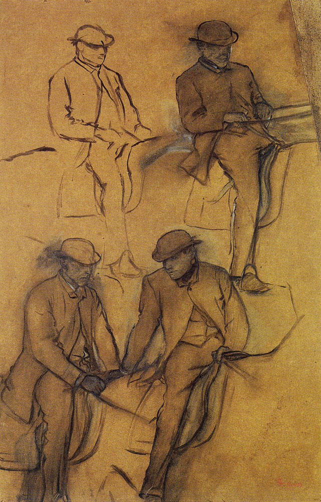 Edgar Degas - Four Studies of a Groom