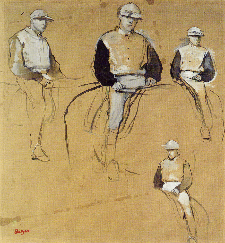 Edgar Degas - Four Studies of a Jockey