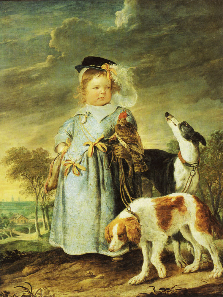 Erasmus Quellinus and Jan Fyt - Boy with Falcon and Two Dogs