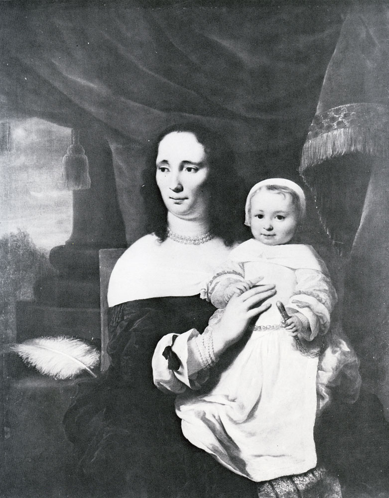 Ferdinand Bol - Johanna de Geer with her daughter Cecilia