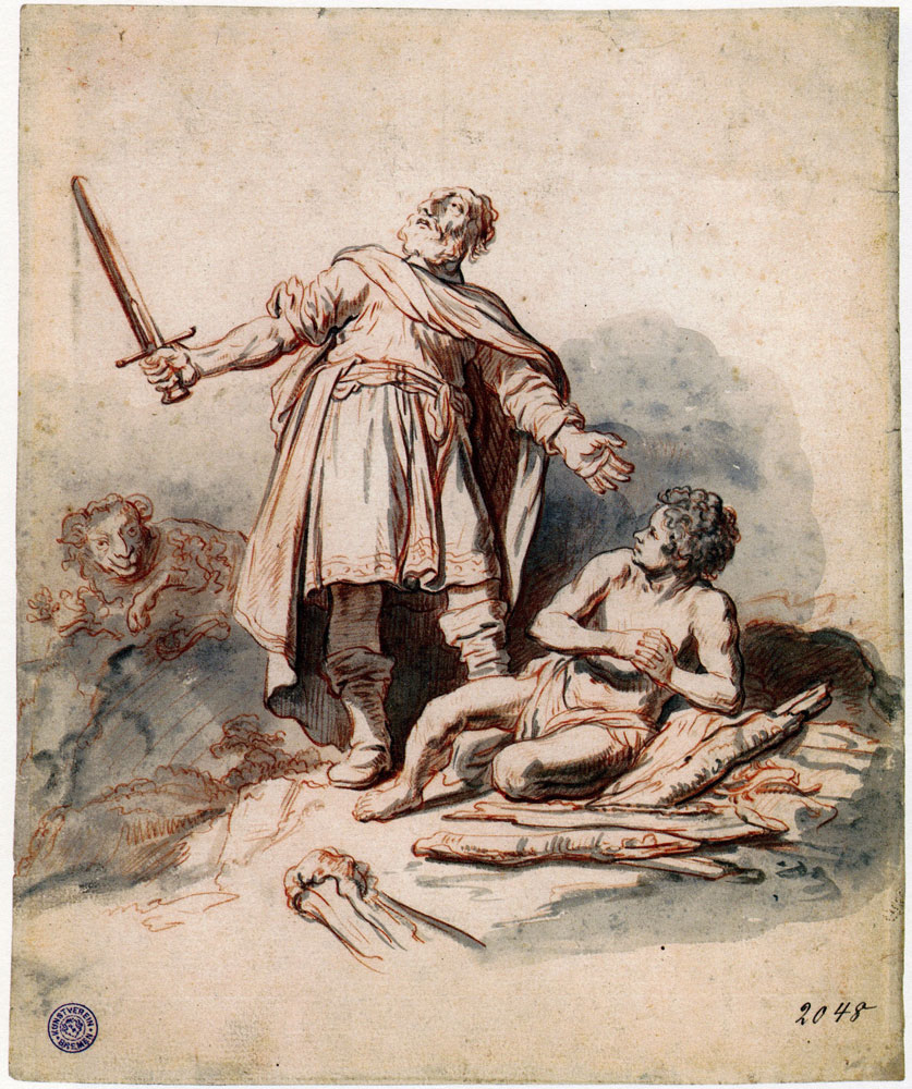 Possibly Heijman Dullaert after Pieter Lastman - The sacrifice of Isaac