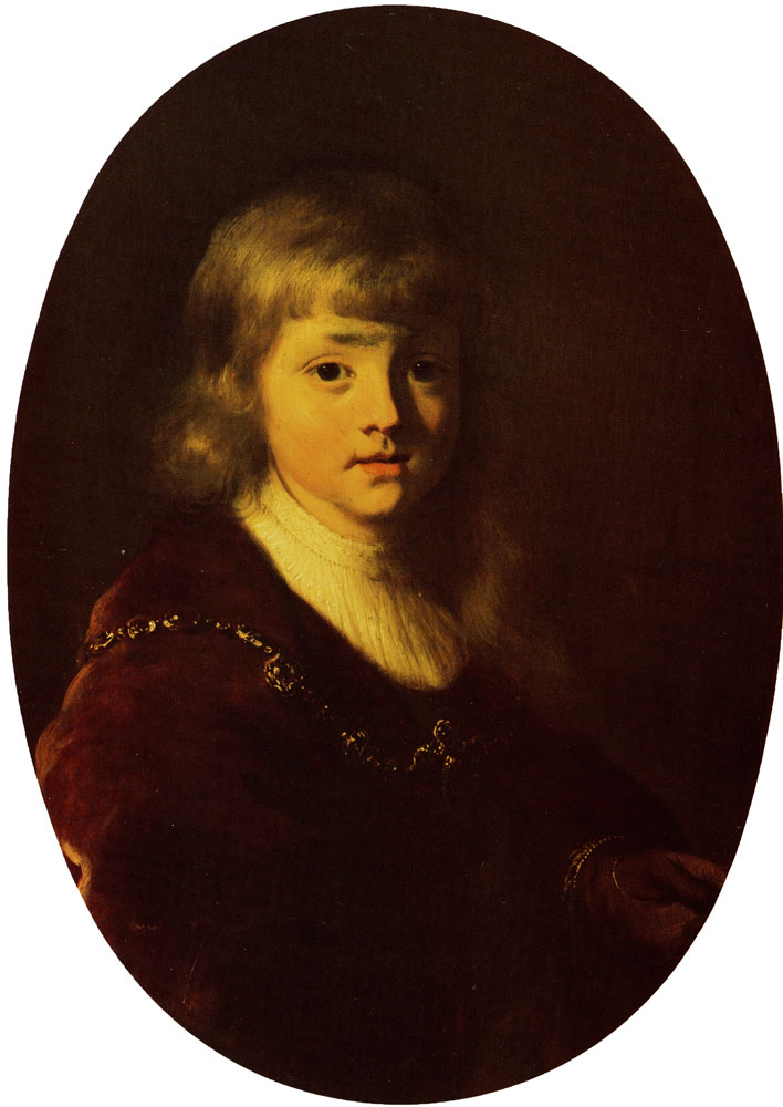 Jacob Adriaensz. Backer - Boy in a red cloak and a gold chain