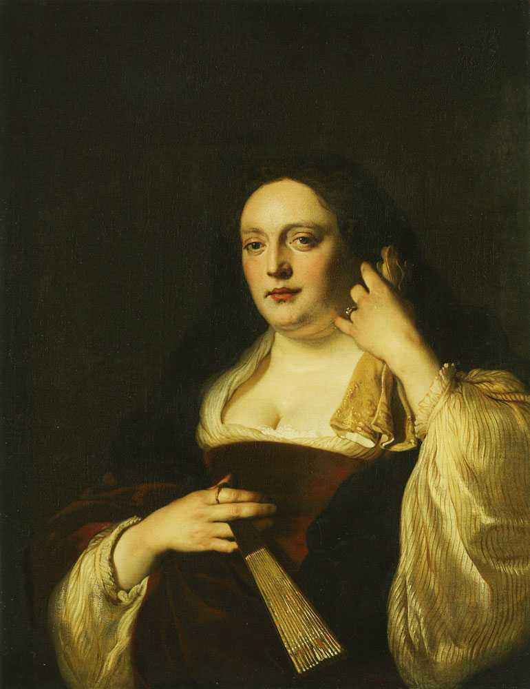 Jacob Backer - Portrait of Rebecca Schellingwou, wife of Bartholomeus Breenbergh