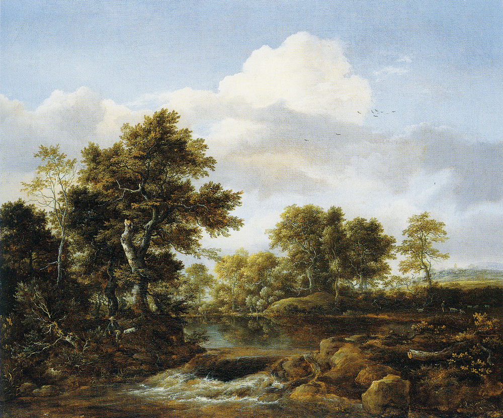 Jacob van Ruisdael - Wooded Landscape with a Stream