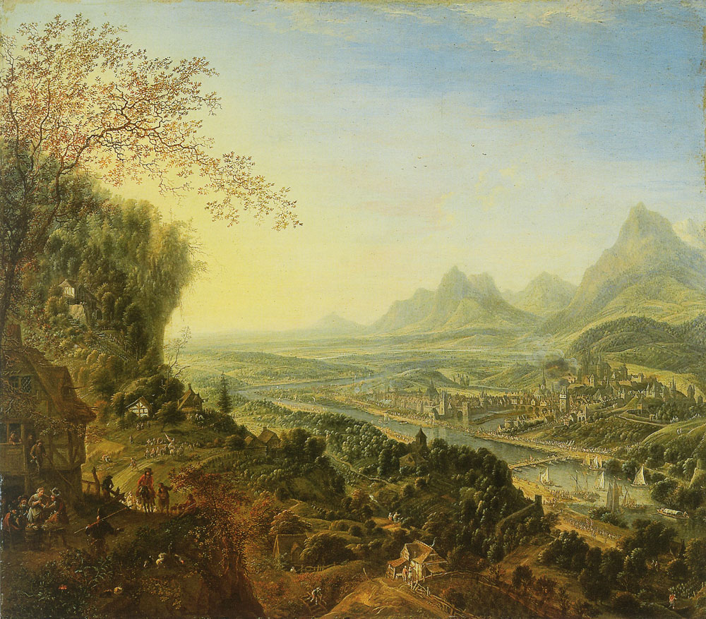 Jan Griffier - Landscape with a river