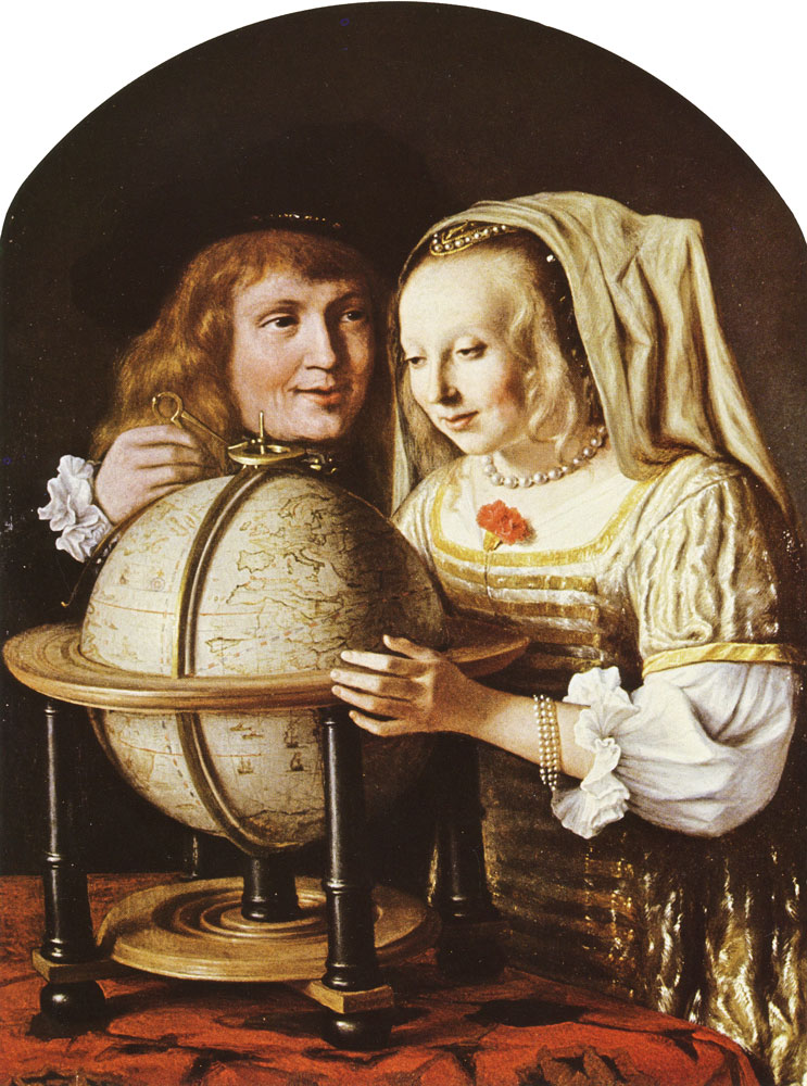 Lambert Doomer - Young couple with a globe