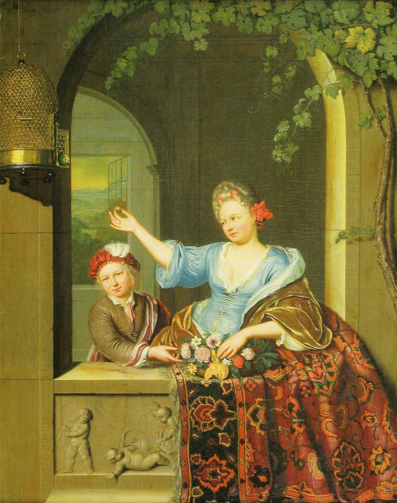 Matthias van der Eyck - Young woman and a boy in a window