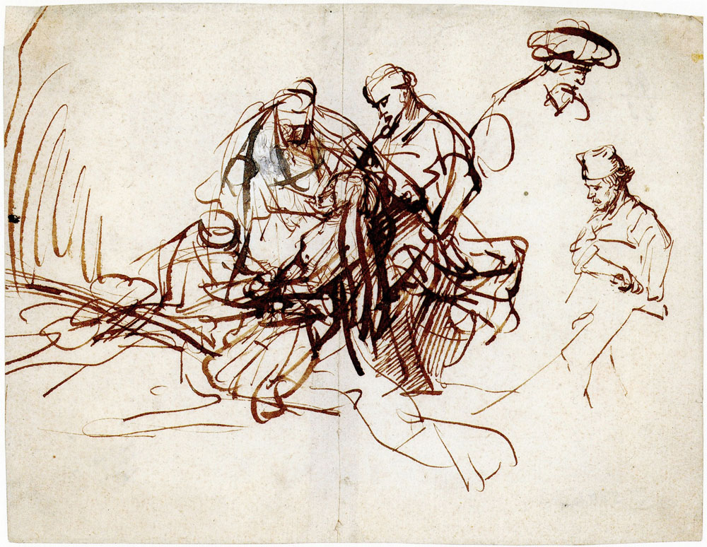 Rembrandt - Study for the Martyrdom of a Female Saint