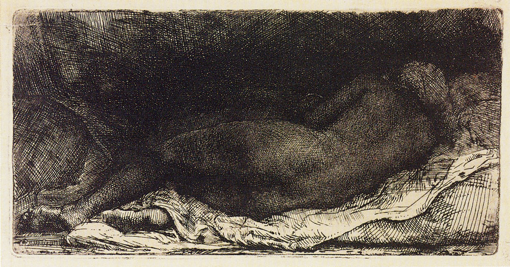 Rembrandt - A Reclining Female Nude