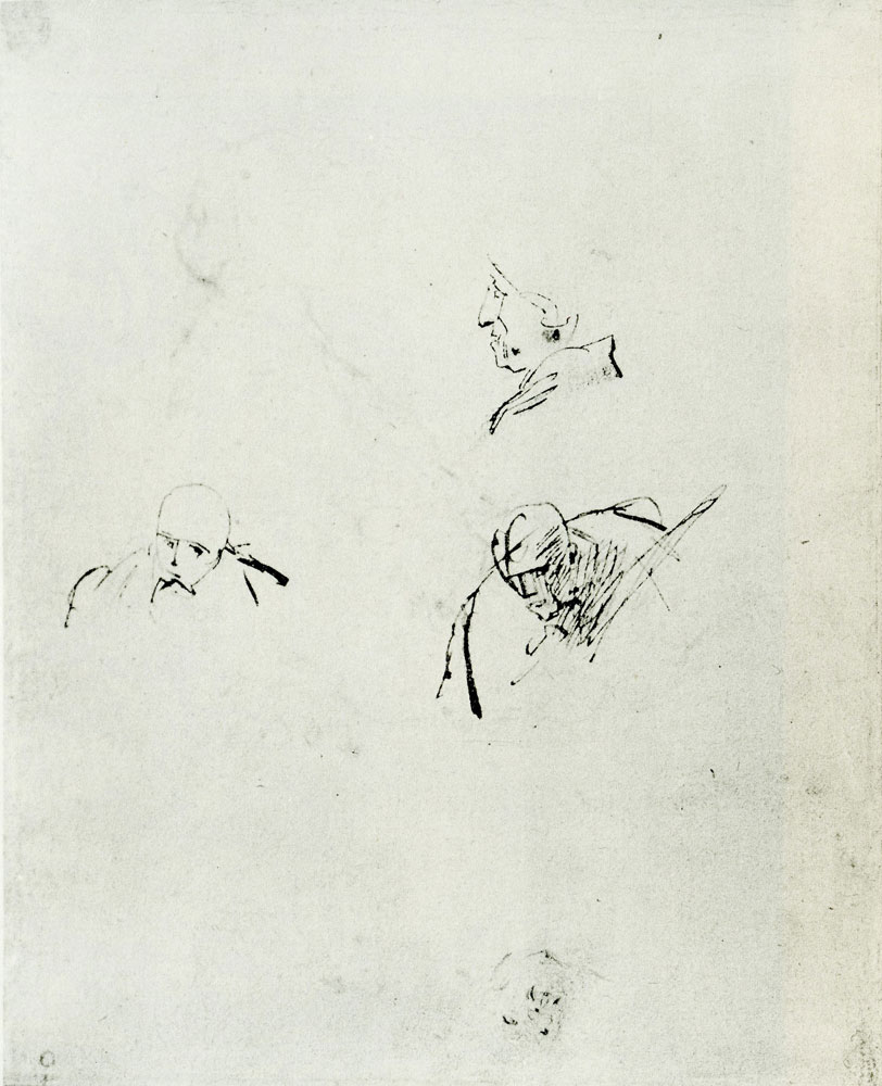 Rembrandt - Sketches of Small Heads and Busts