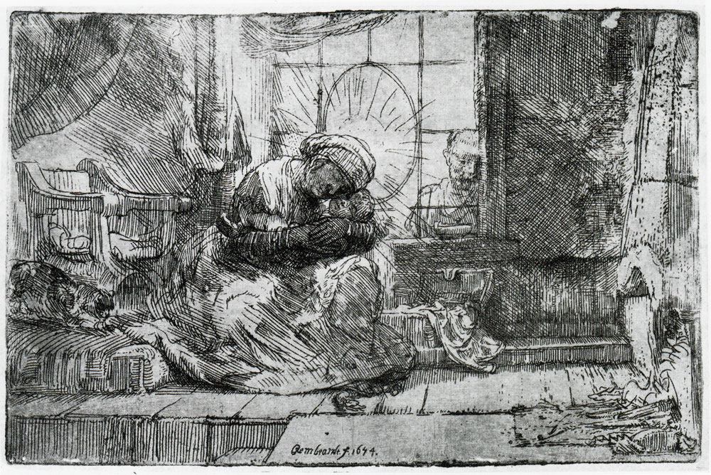 Rembrandt - The Virgin and Child with the Cat and the Snake