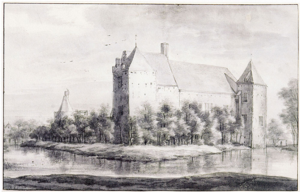 Roelant Roghman - The castle at Purmerend seen from the back
