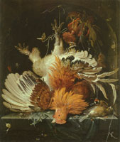 Abraham Mignon Still life with poultry