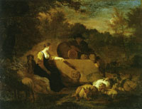 Adriaen van de Velde Shepherd and a shepherdess