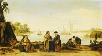 Arent Arentsz. River Landscape with Gypsies