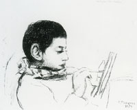 Camille Pissarro Portrait of the Artist's Son, Lucien
