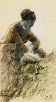 Camille Pissarro Woman in Profile, Stooping