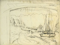 Claude Monet In the Studio Boat in Front of Petit Gennevilliers