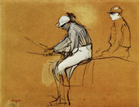 Edgar Degas Two Jockeys