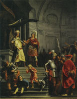 Ferdinand Bol Pyrrhus shows his elephants to Gajus Fabritius Luscinus