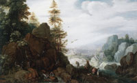 Gilles Claesz. de Hondecoeter Rocky Landscape