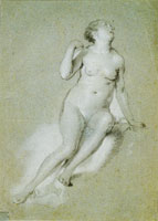 Jacob Backer - Sitting Nude Woman
