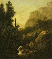 Frederick de Moucheron and Adriaen van de Velde Mountain landscape