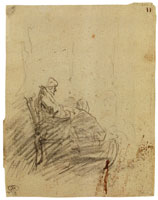 Rembrandt Two Figures Seated in Arm-Chairs