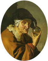 Willem van Mieris Old woman with a urine glass