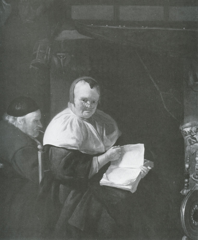Abraham van Dijck - Old Couple at a Fireplace