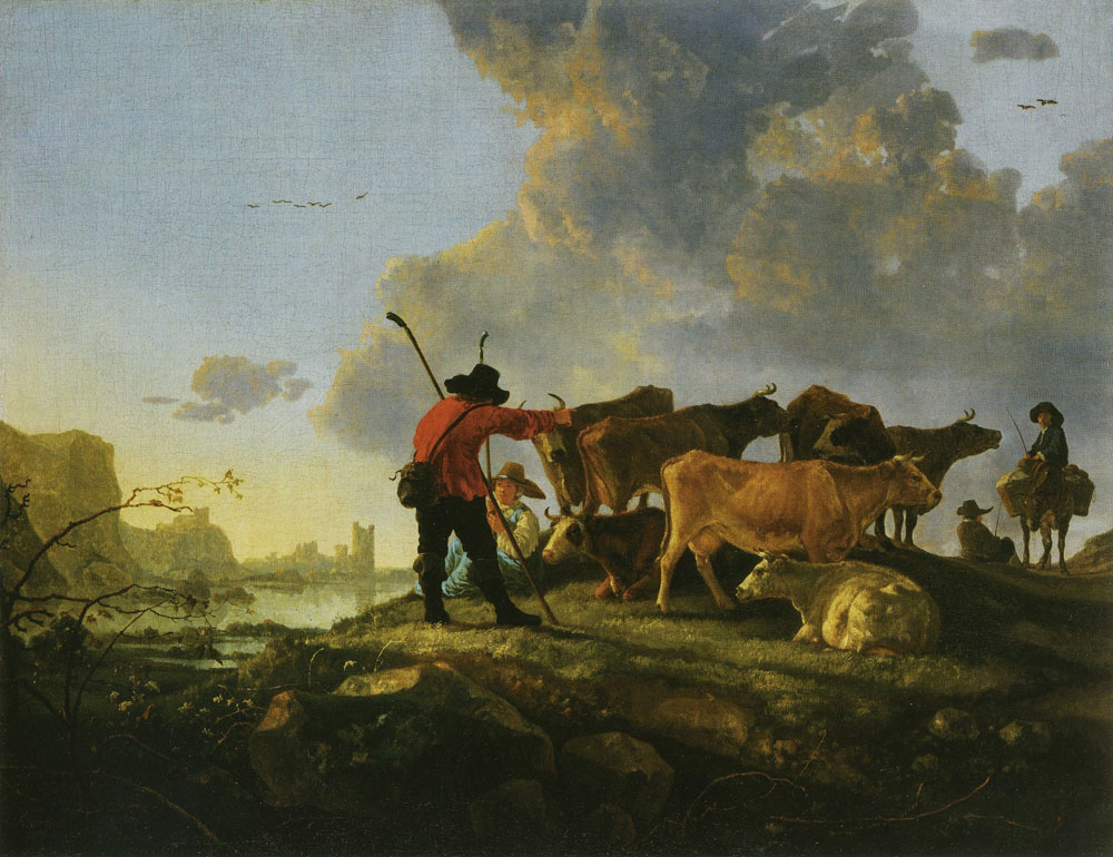 Aelbert Cuyp - Herdsmen Tending Cattle