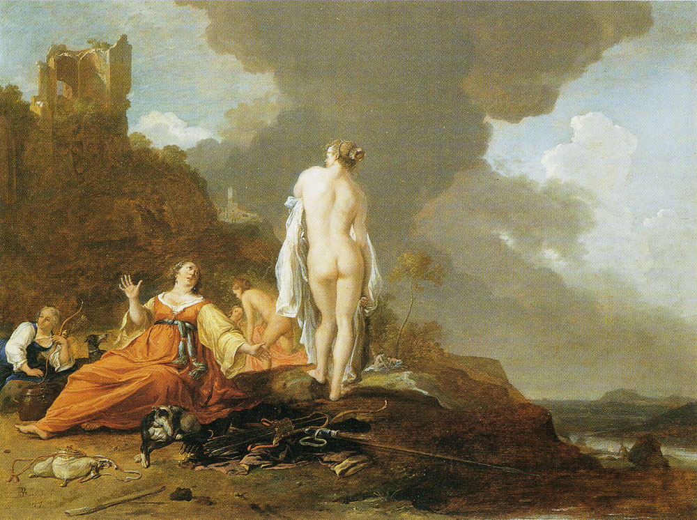 Bartholomeus Breenbergh - Landscape with nymphs of the hunt