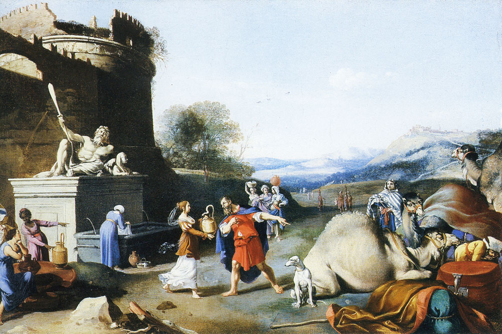Bartholomeus Breenbergh - Rebekah and Abraham's servant at the well
