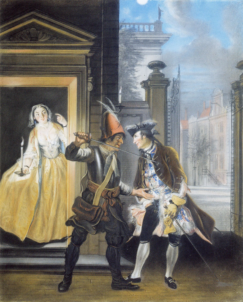 Cornelis Troost - 'The bribe', from act II of the play 'Captain Ulrich or greed deceived' by Joan van Paffenrode