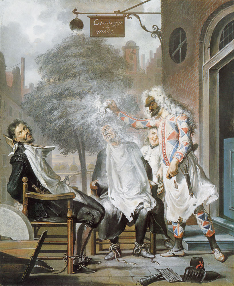 Cornelis Troost - Harlequin, Magician and Barber: the Deceived Rivals