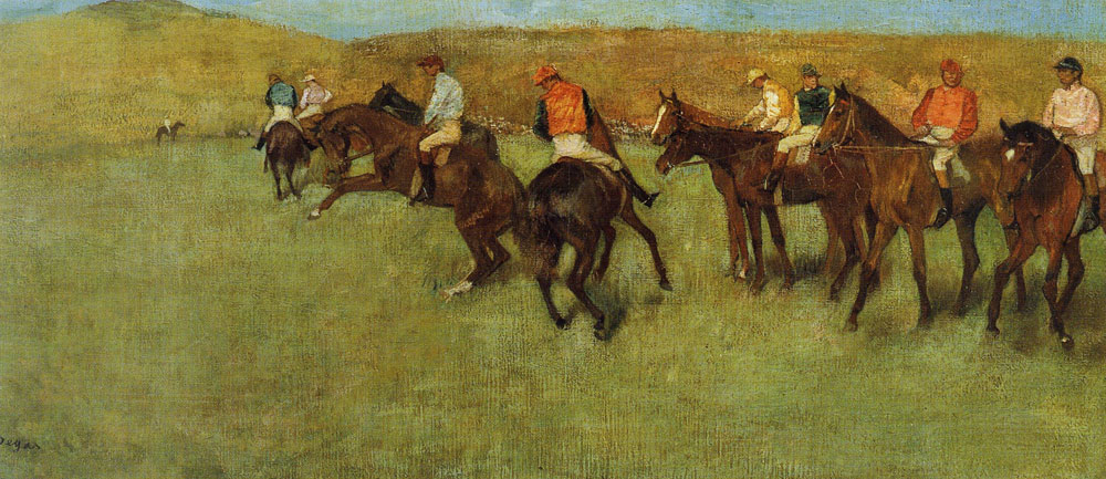 Edgar Degas - At the Races: Before the Start