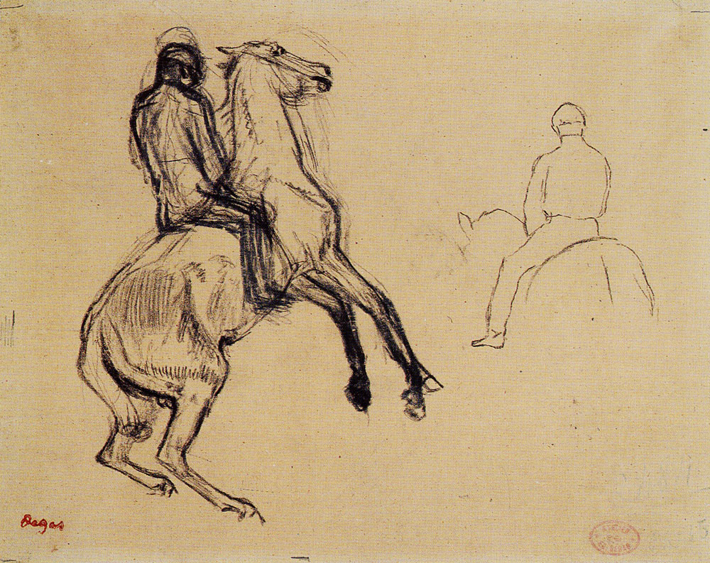 Edgar Degas - Studies of a Horse and Rider