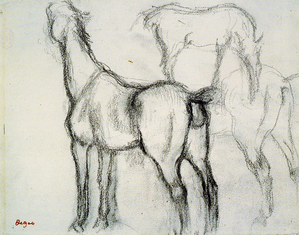 Edgar Degas - Studies of Horses
